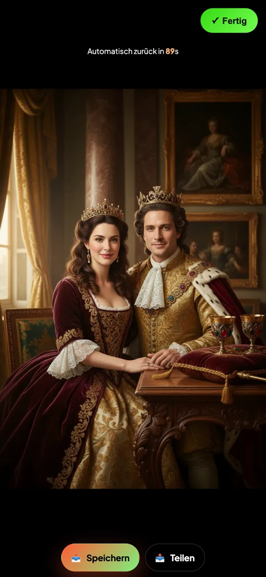 Fertiges KI-Bild im Royal-Baroque-Look
