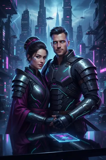 KI-Fotobox-Beispiel: Cyber Samurai Look