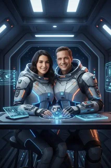 KI-Fotobox-Beispiel: Space Hero Astronaut