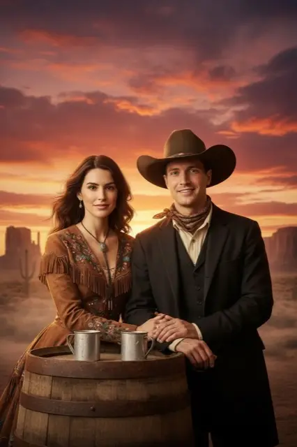 KI-Fotobox-Beispiel: Western Cinema